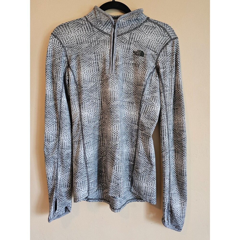 The North Face Shirt Womens Small Gray 1/4 Zip Pullover Jacket Performance